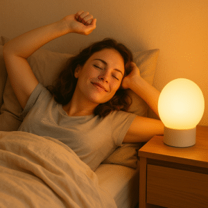 beste wake-up light vrouw bed