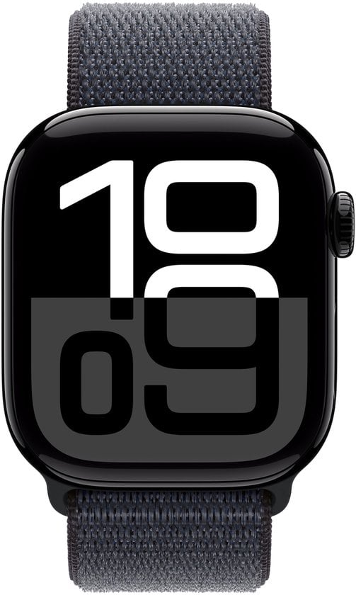 Apple Watch Series 10 - Wifi - 42mm - Zwarte Aluminium Case met Ink Geweven Sportbandje