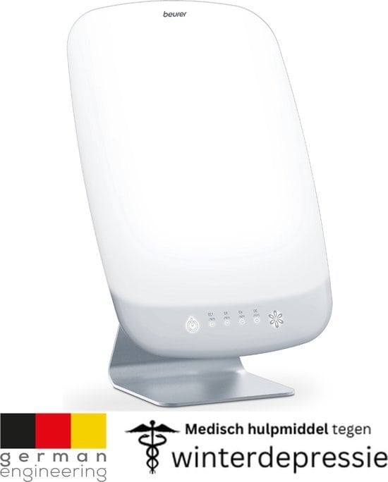 Beurer TL 95 Daglichtlamp – Lichttherapielamp 10.000 Lux (tot 14 000 Lux op 20 cm)– Medisch Gecertificeerd – SunLike® LED – Groot Verlichtingsoppervlak 37×30 cm – Dimbaar met 6 Helderheidsniveaus – Timer – Kantelbaar – UV-vrij – 3 Jaar Garantie