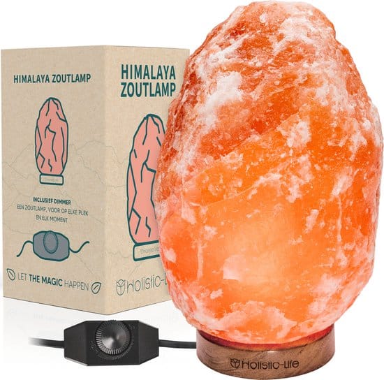 Dimbare XL Zoutlamp 5-7KG Himalayazout – Tafellamp – Sfeerlamp – Zoutsteen Nachtlamp – Dimbaar – Incl. E-book – Kerstcadeau