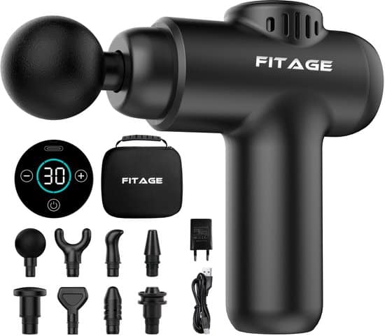 FITAGE Massage Gun Mini - Professioneel Massage Apparaat - Massageapparaat Massagegun - Massage Pistool - Zwart