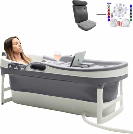 HelloBath® Opvouwbaar bad - XL James (Comfort) - Donker Grijs - 148 cm lang