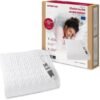 Inventum HN197V elektrische onderdeken 160x80 cm - Eenpersoons - 9 warmtestanden - Aparte voetzone - Anti allergie - Antibacterieel - Warmtedeken - Extra snel warm - Uitwasbaar - Automatische uitschakeling - Oververhittingsbeveiliging - Fleece - Wit
