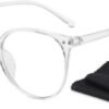 PD® - Blauw Licht Bril - Computerbril - Blue Light Glasses - Blauw Licht Filter Bril - Beeldschermbril - Met Brillendoekje - Unisex - Transparant - Game bril - Bril tegen vermoeide ogen - Bril computer/tv schermen