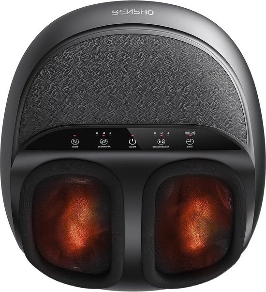 RENPHO Voetmassageapparaat met Warmtefunctie - Shiatsu Voetmassageapparaat voor Vermoeide Voeten tot Maat 46