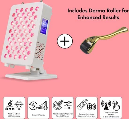 Spiral Sun - Smart Roodlichttherapie 300 Paneel - Red Light Paneel - Verstelbare Hoek - Rood Licht Therapie Paneel - Tot 10000 Hz - RLT Therapie